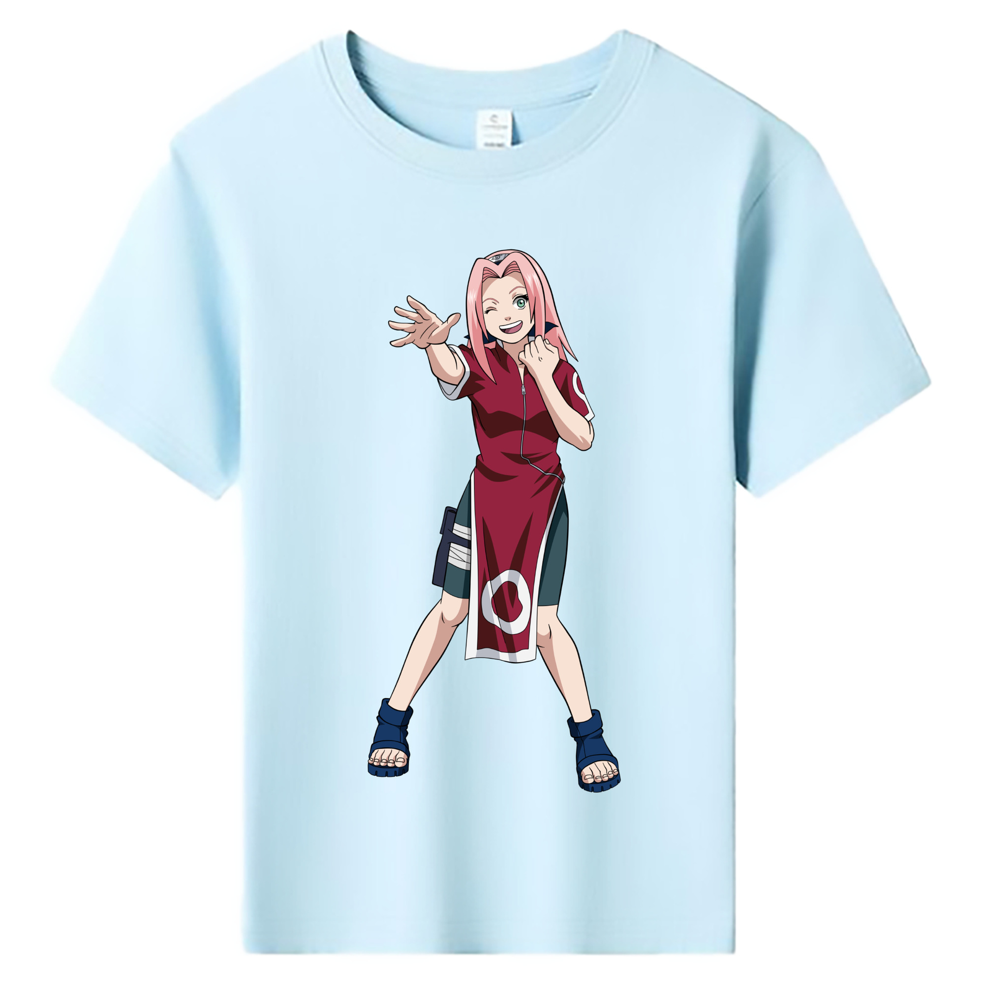 （画像用） NARUTO -ナルト- 春野サクラ Haruno Sakura 綿100％キッズTシャツ（フロントプリント）
